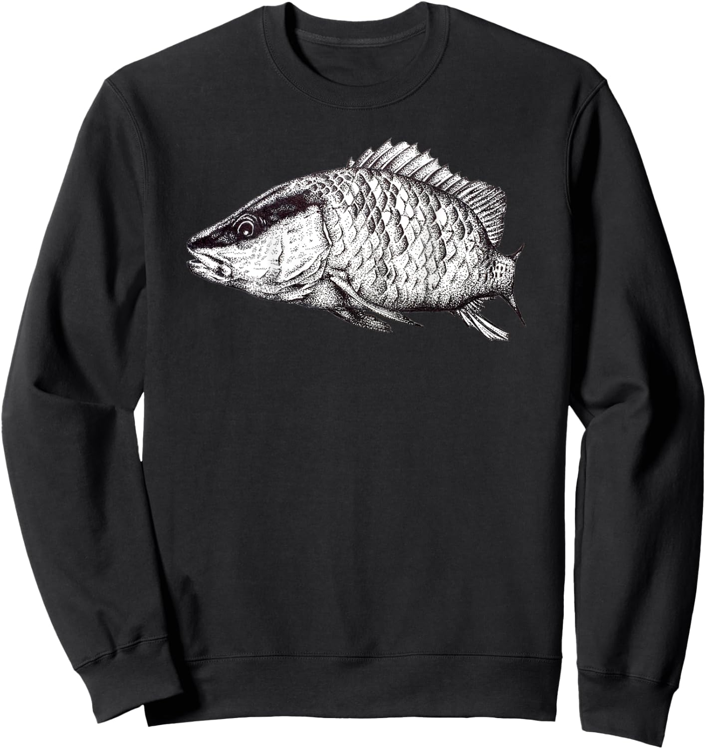 Mangrove (Gray) Snapper Fish Sweatshirt - Sweatshirt | Black