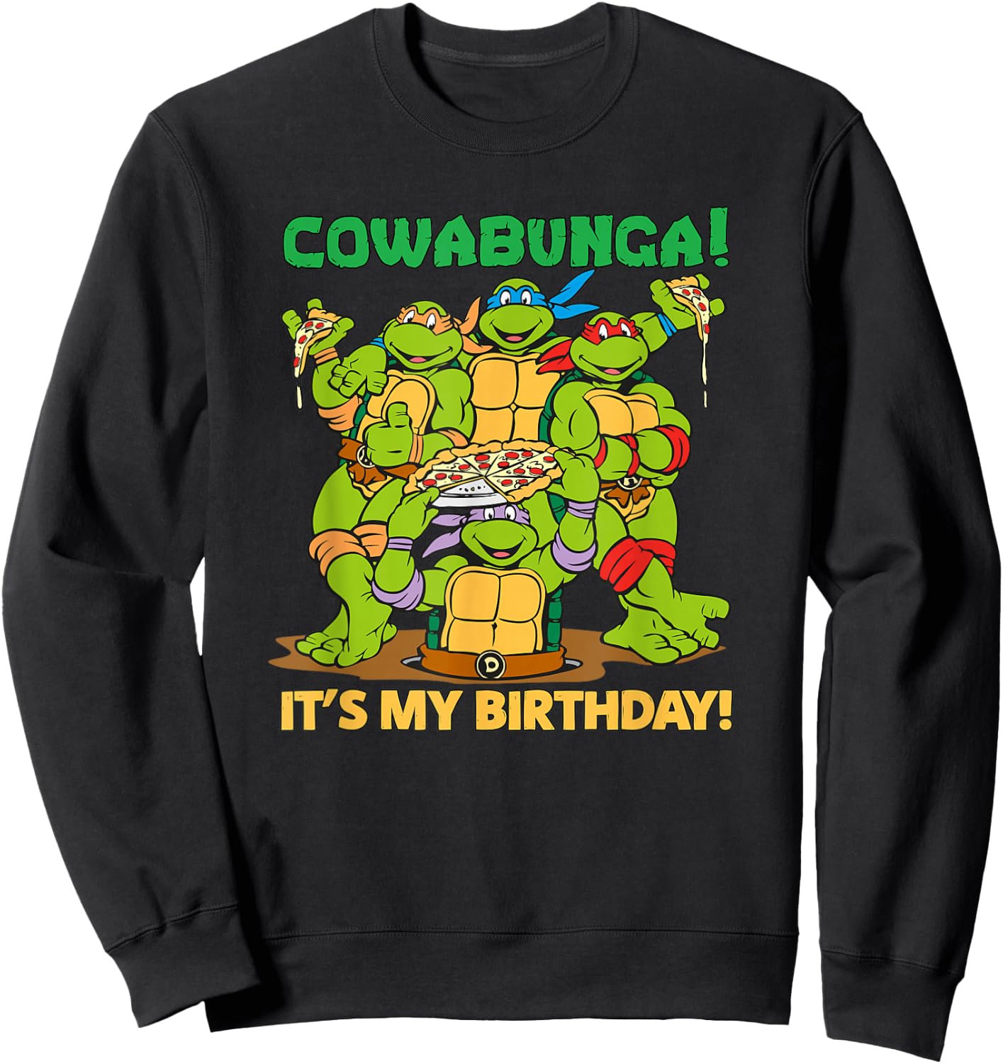 Cowabunga! It's My Birthday! Sweatshirt - Sweatshirt | Black