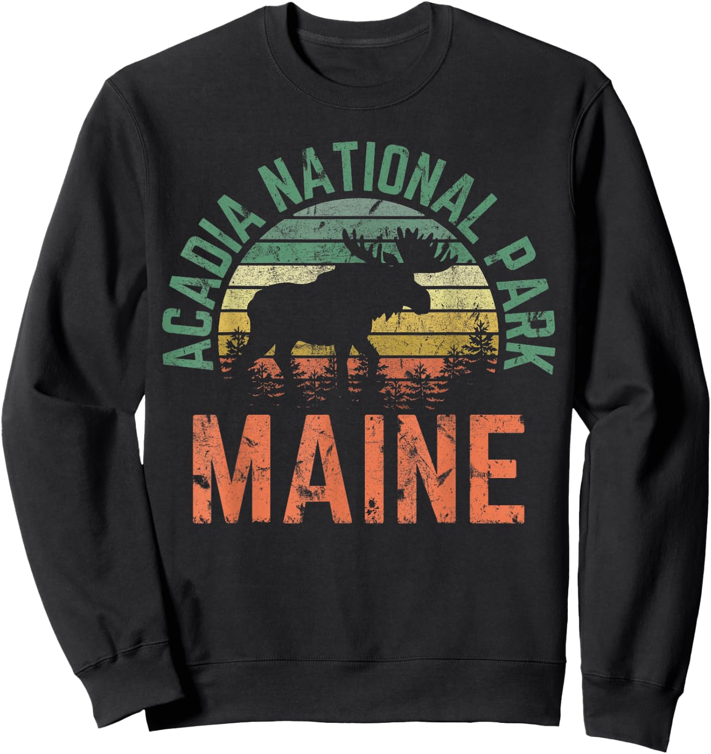 Acadia National Park Sweatshirt - Sweatshirt | Black