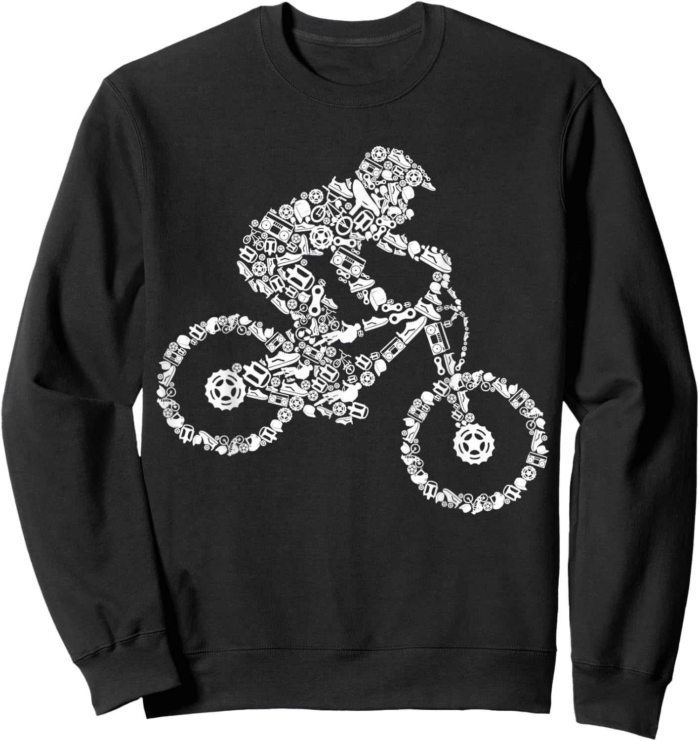 Downhill Mountain Bike Biker MTB Children Boys Sweatshirt - Sweatshirt | Black