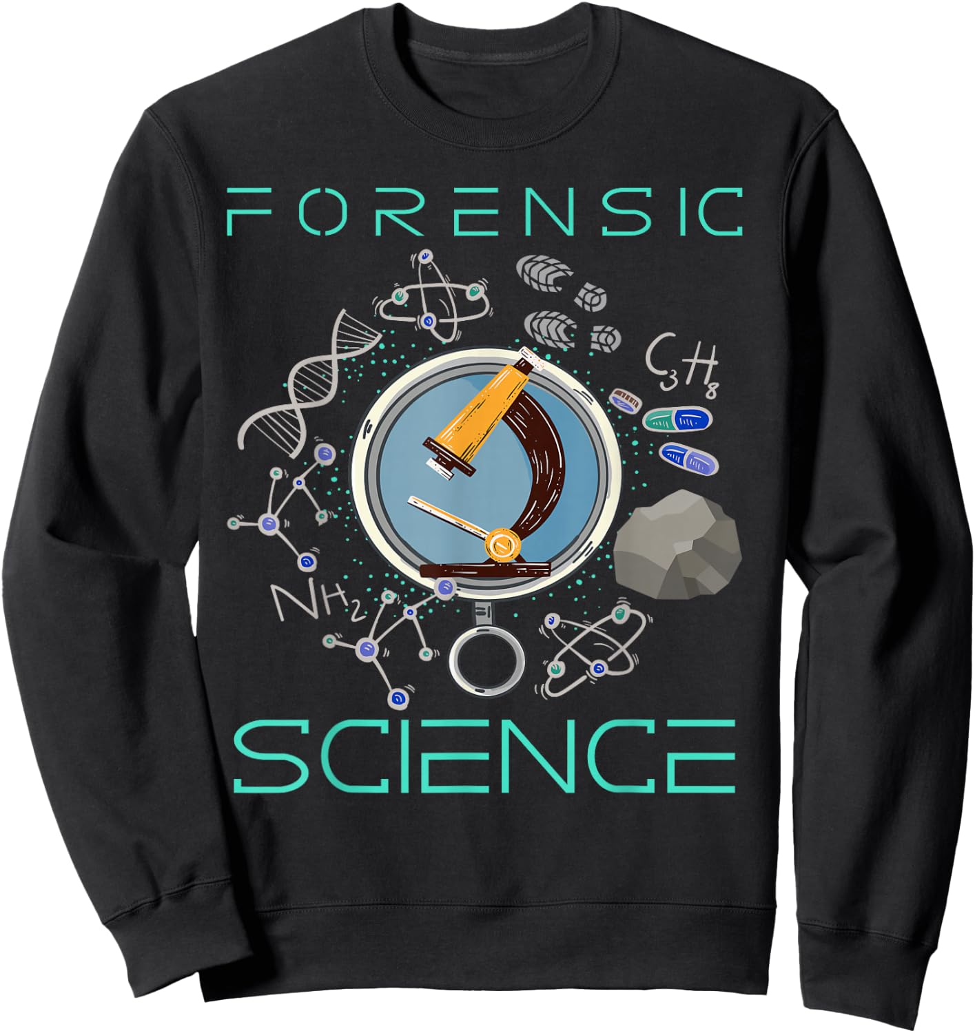 Crime Scenes Forensic Science Design for Forensic Scientists Sweatshirt - Sweatshirt | Black