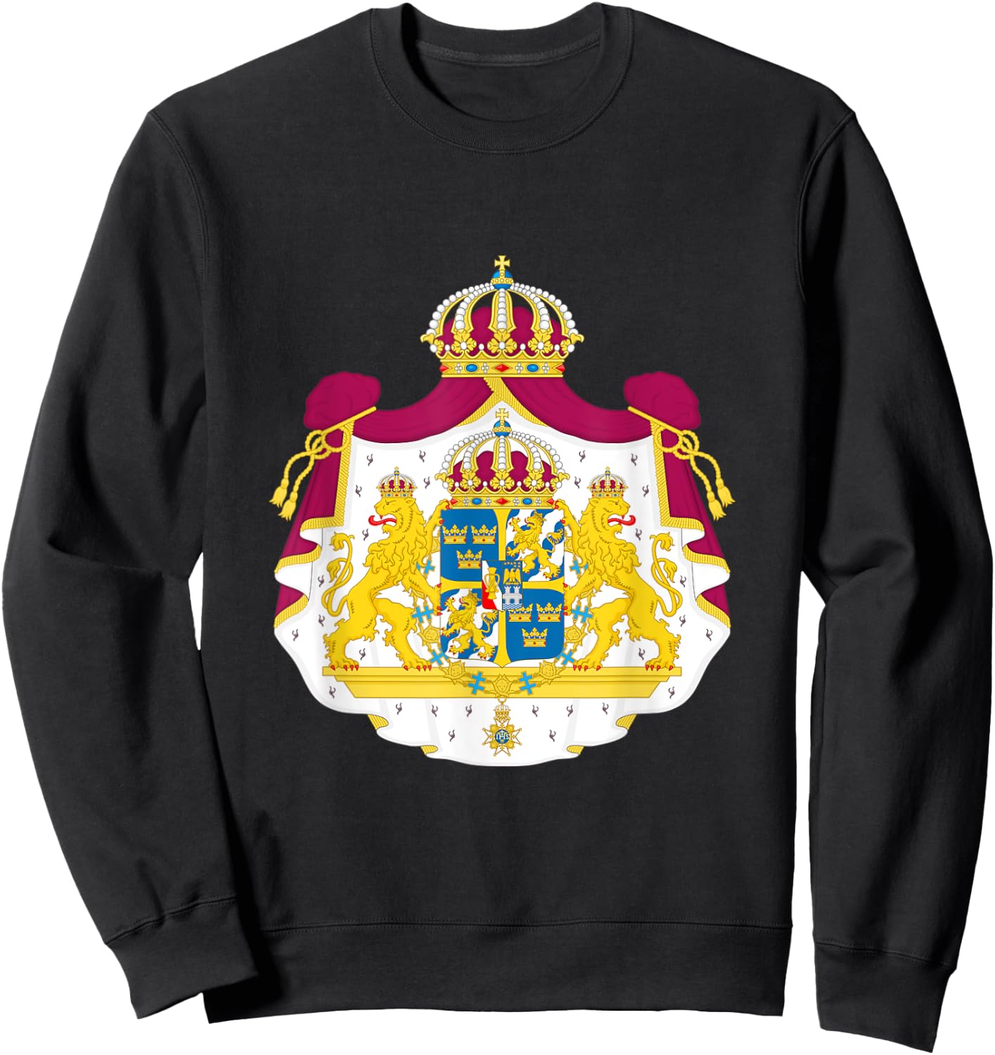 Sweden Coat of Arms Crest Sweatshirt - Sweatshirt | Black