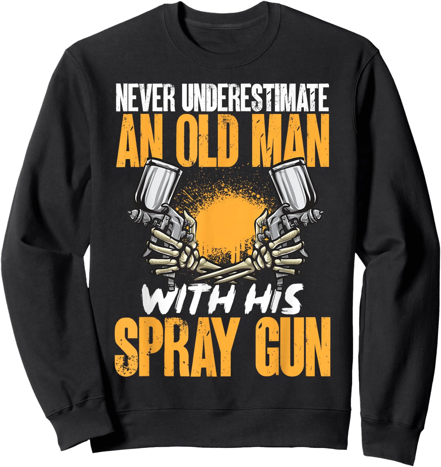Auto Body Painter Spray Gun Automotive Car Painter Sweatshirt - Sweatshirt | Black