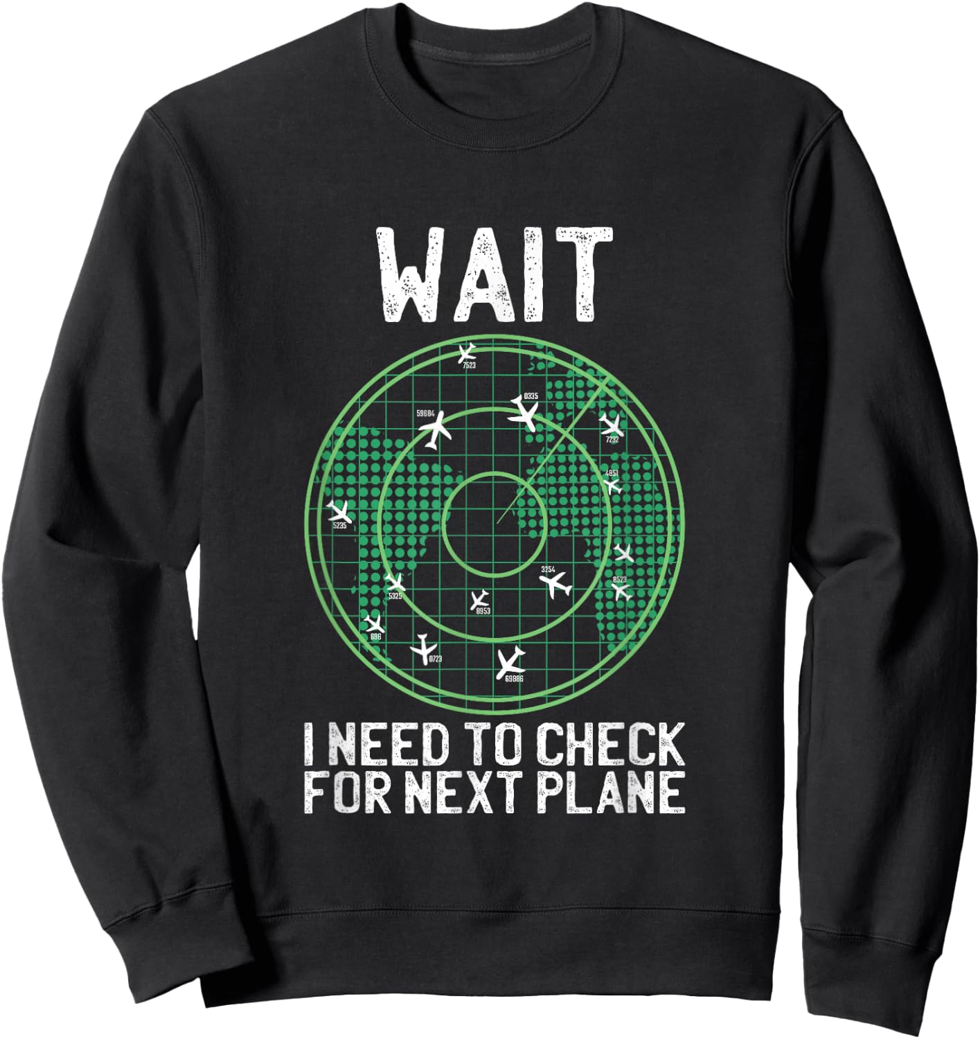 Tarpaulin spotter aeroplane pilot aviation avgeek Sweatshirt - Sweatshirt | Black