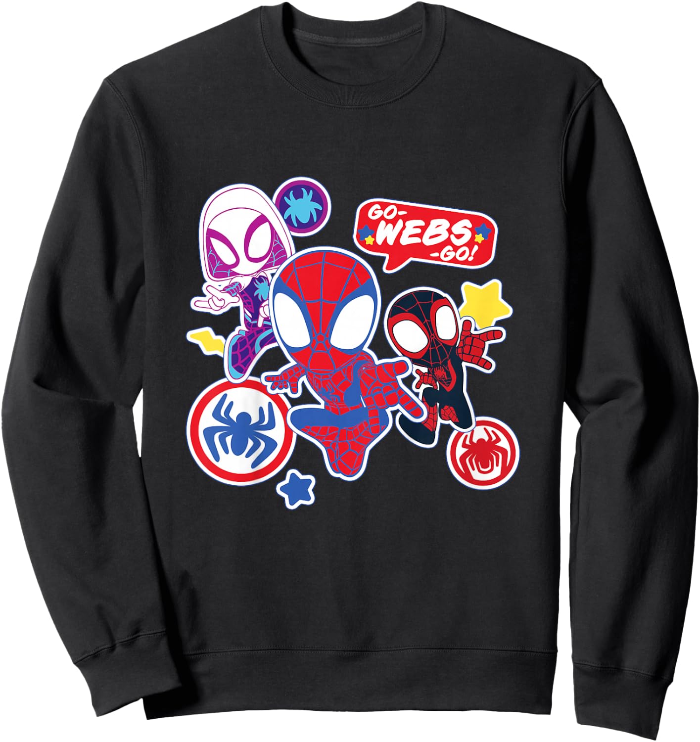 Kids Marvel Spidey and His Amazing Friends Go-Webs-Go Boys Sweatshirt - Sweatshirt | Black