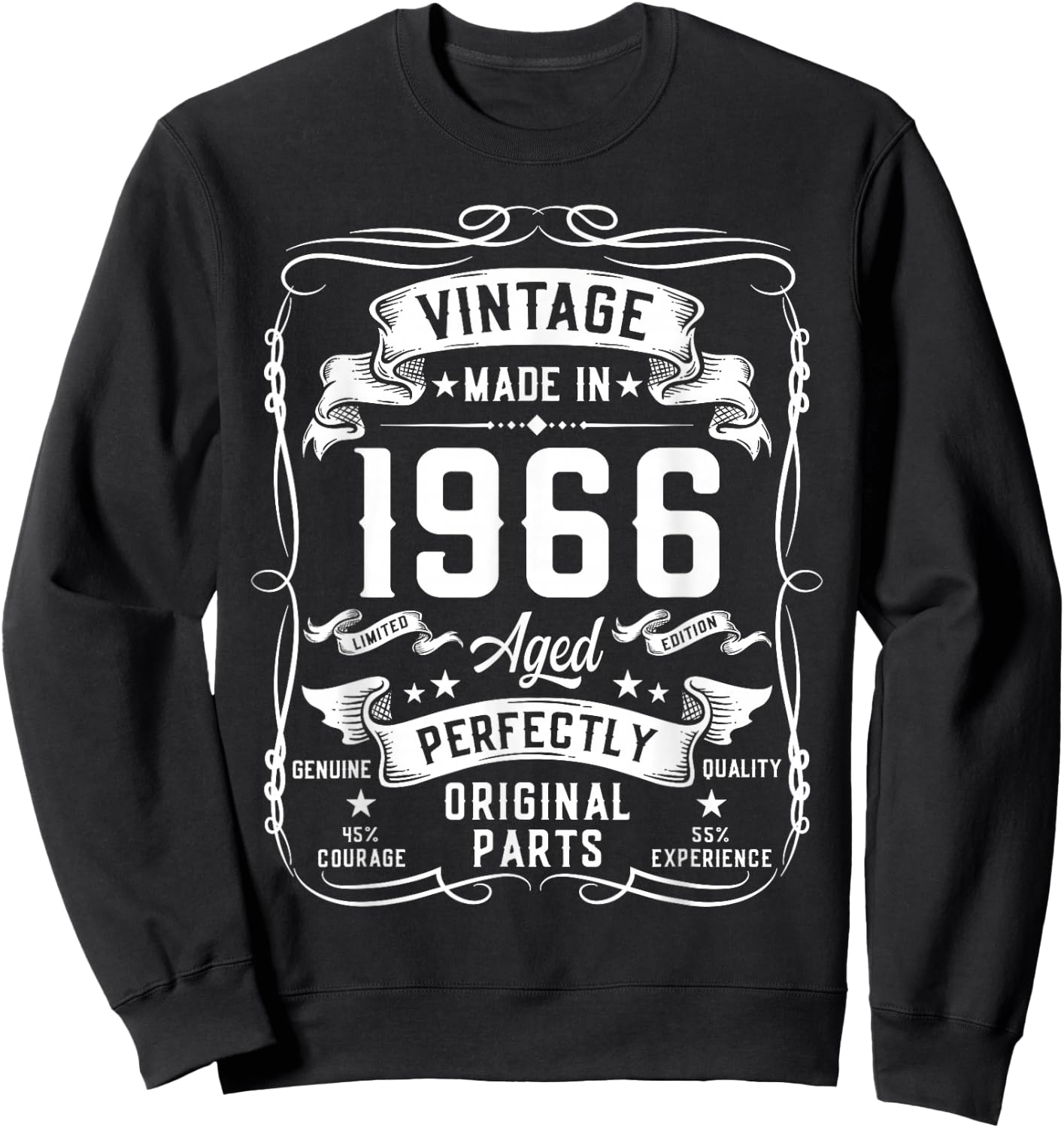 Vintage 1966 59yr 59th Birthday Gifts 59 Years Old Sweatshirt - Sweatshirt | Black