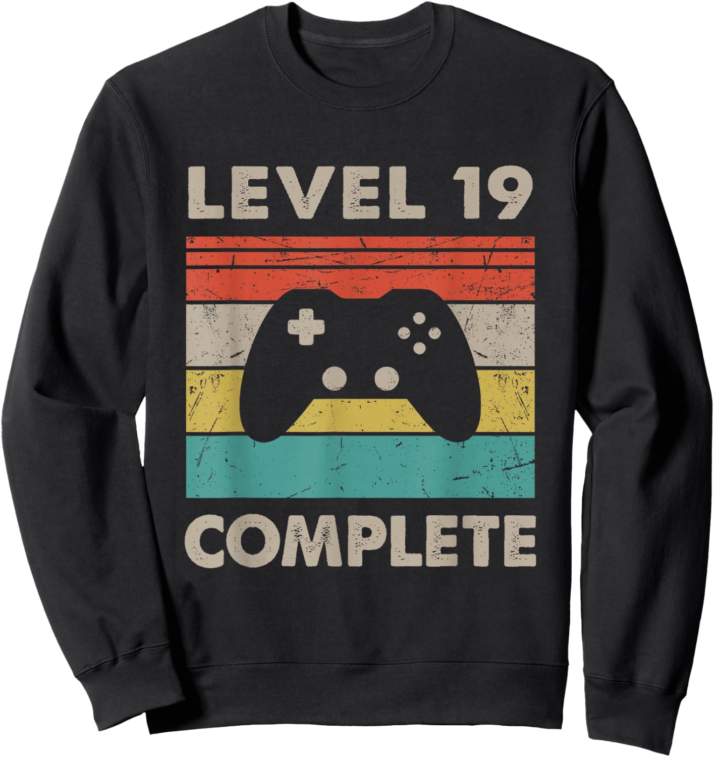 Level 19 Complete - 19th Wedding Anniversary & Her Sweatshirt - Sweatshirt | Black