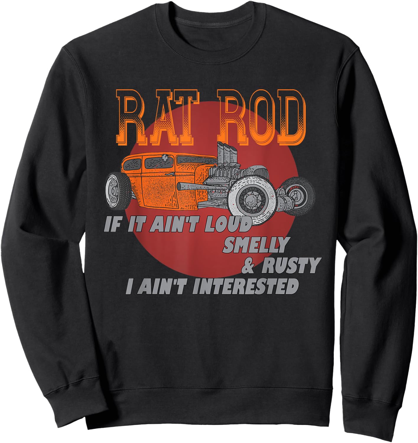 Men's Vintage Hot rod, American Ratrod, Rat Rod, Hot Rod Sweatshirt - Sweatshirt | Black