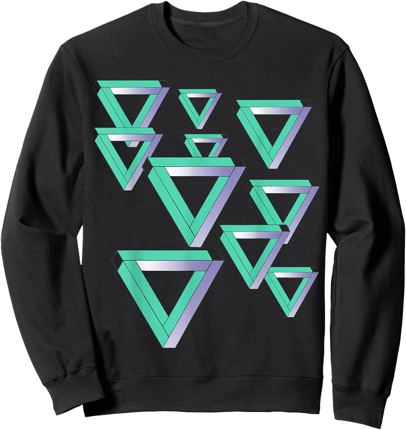 Funny Sheldon Nerdy Penrose Triangles Optical Illusion Geek Sweatshirt - Sweatshirt | Black