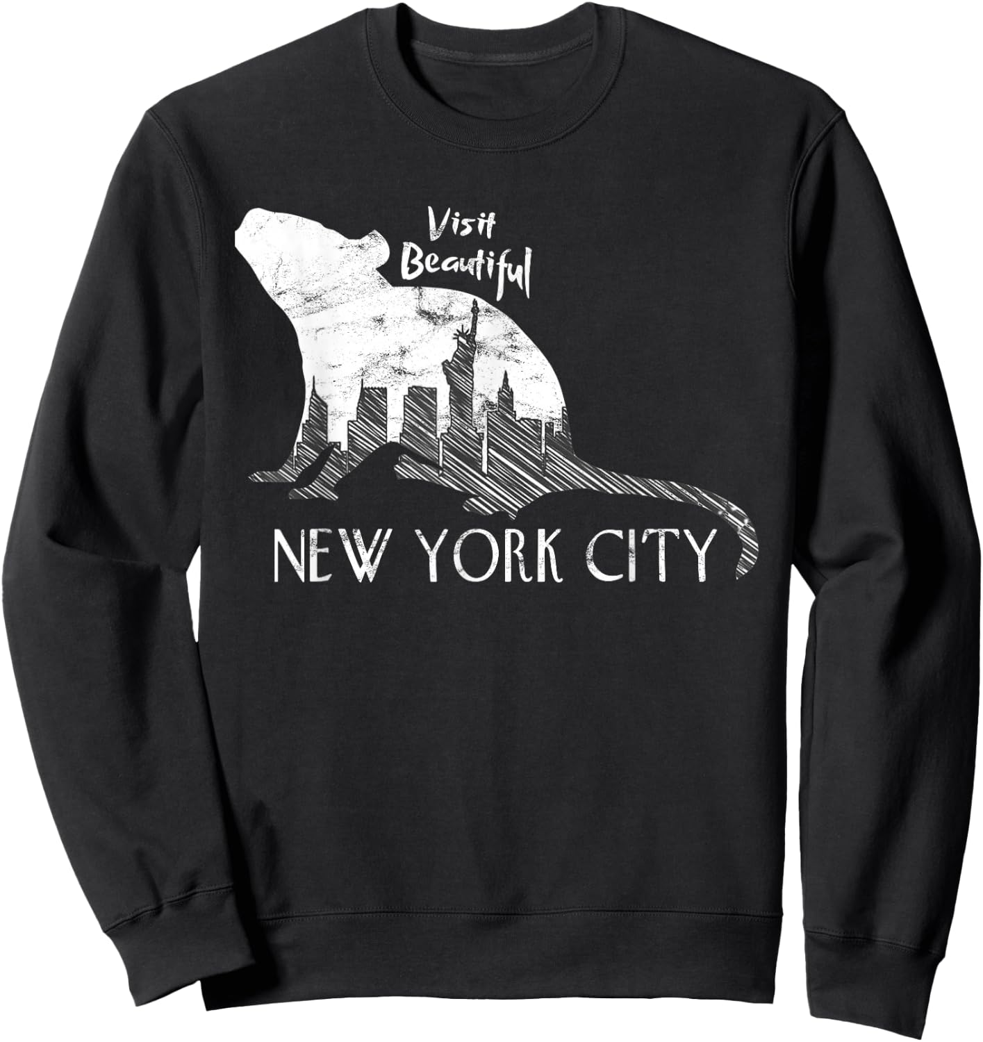 New York City Rat Funny Joke Humor Sarcastic Sweatshirt - Sweatshirt | Black