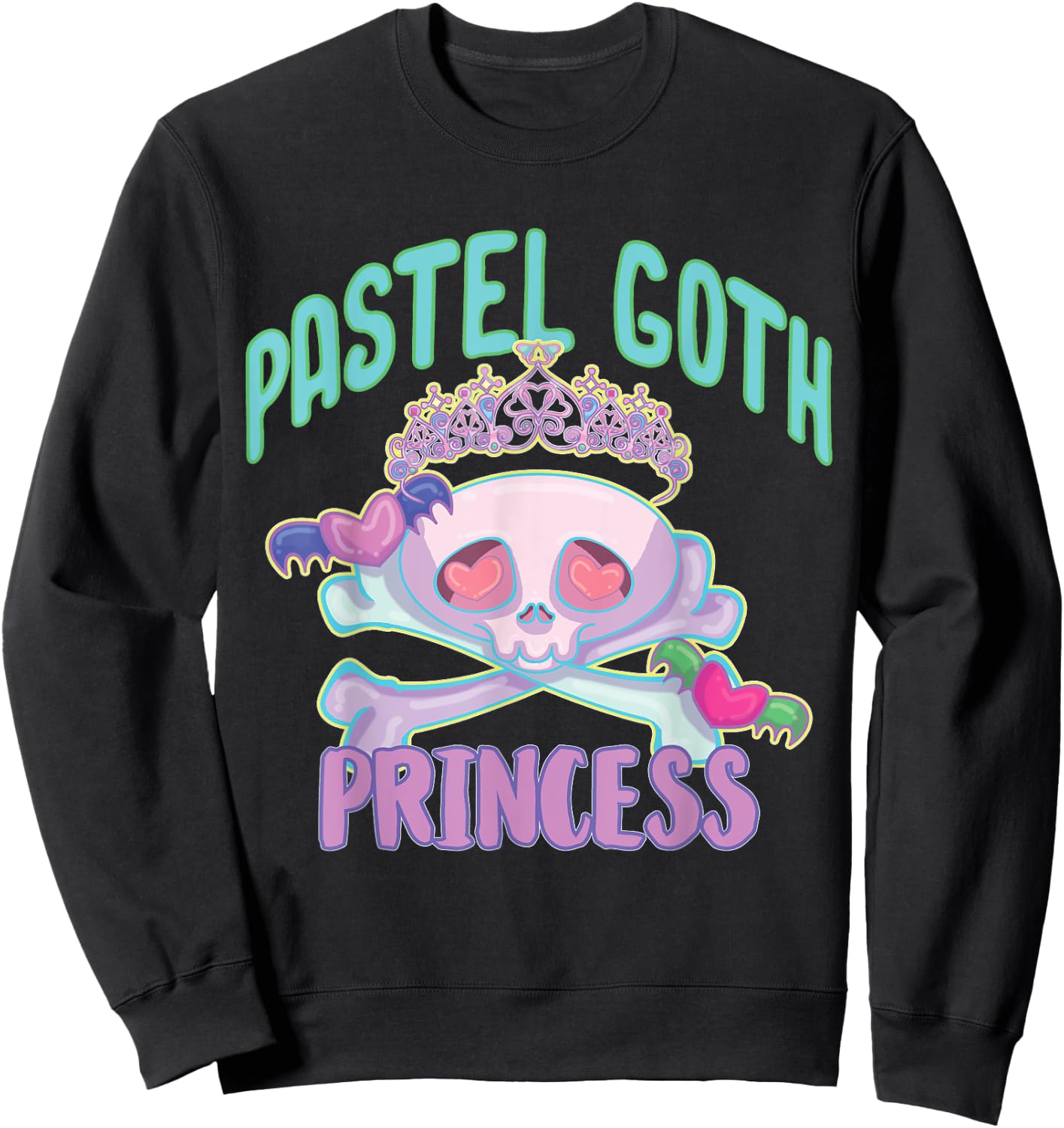 Pastel Goth Princess Sweatshirt - Sweatshirt | Black