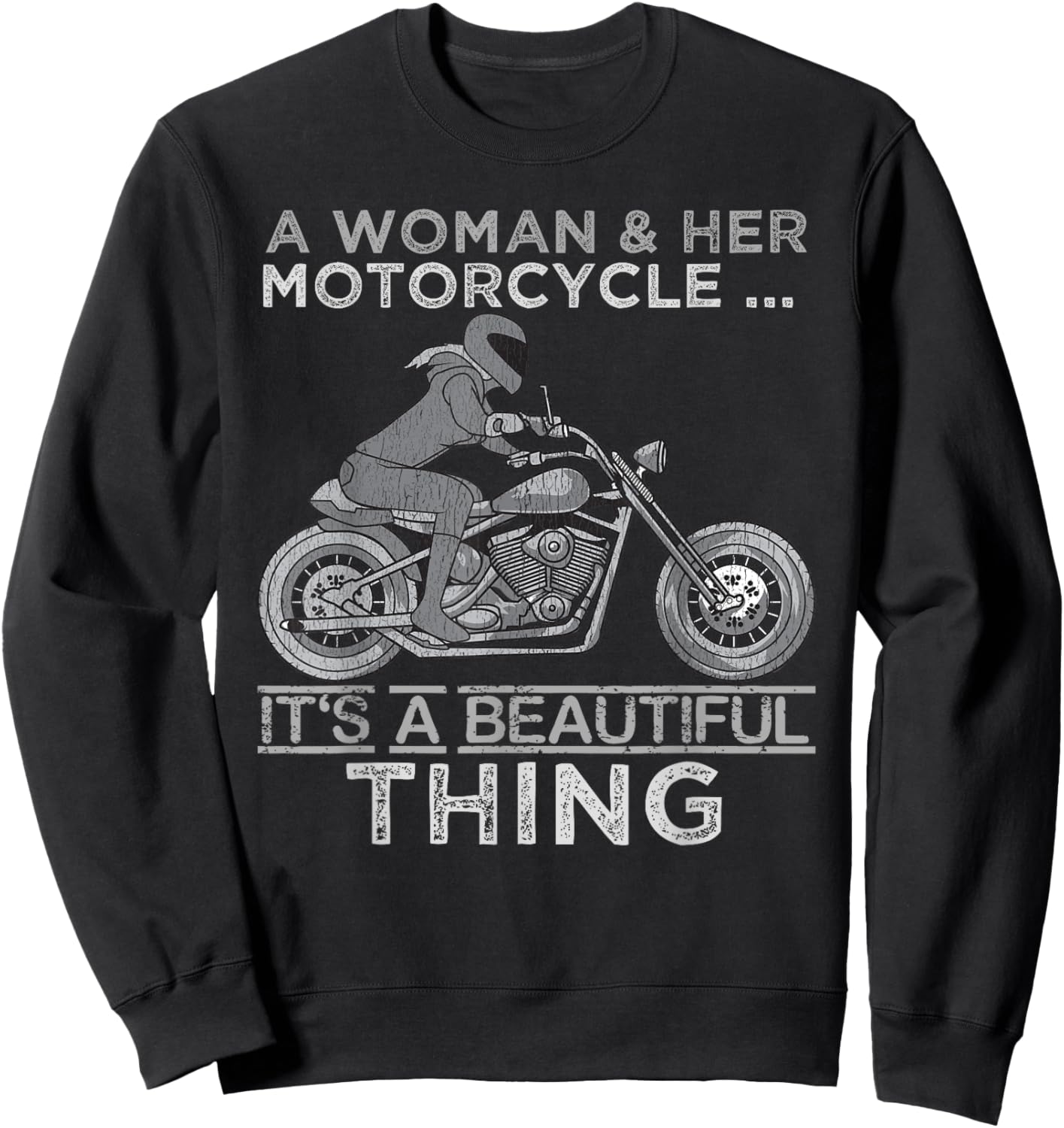 Motorcycle Women Female Motorcycle Gear Sexy Biker Sweatshirt - Sweatshirt | Black