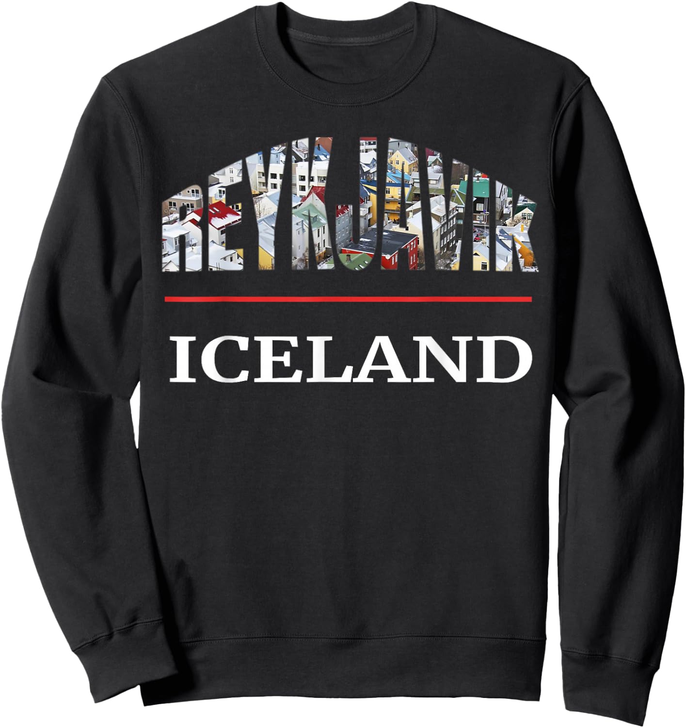 Reykjavik Iceland Travel Souvenir City Photography Sweatshirt - Sweatshirt | Black