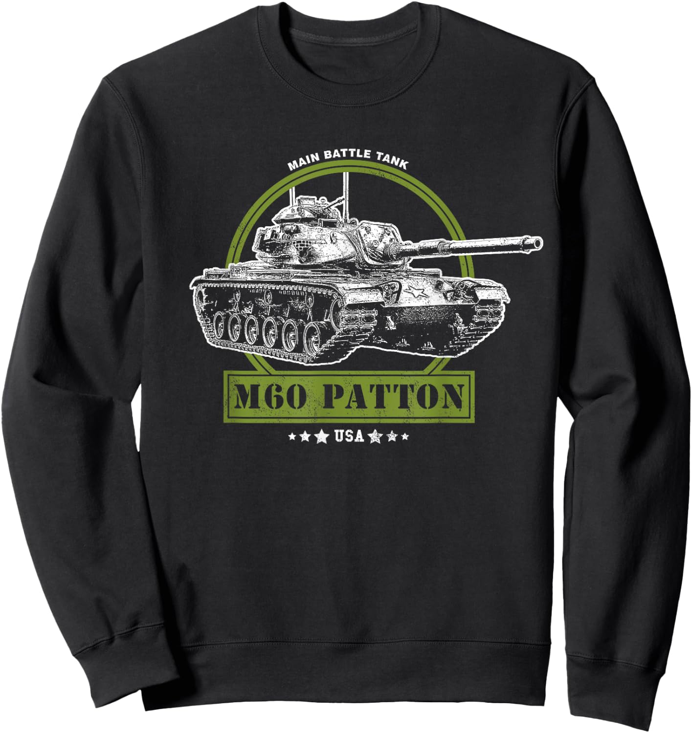 M60 Patton Main Battle Tank Sweatshirt - Sweatshirt | Black
