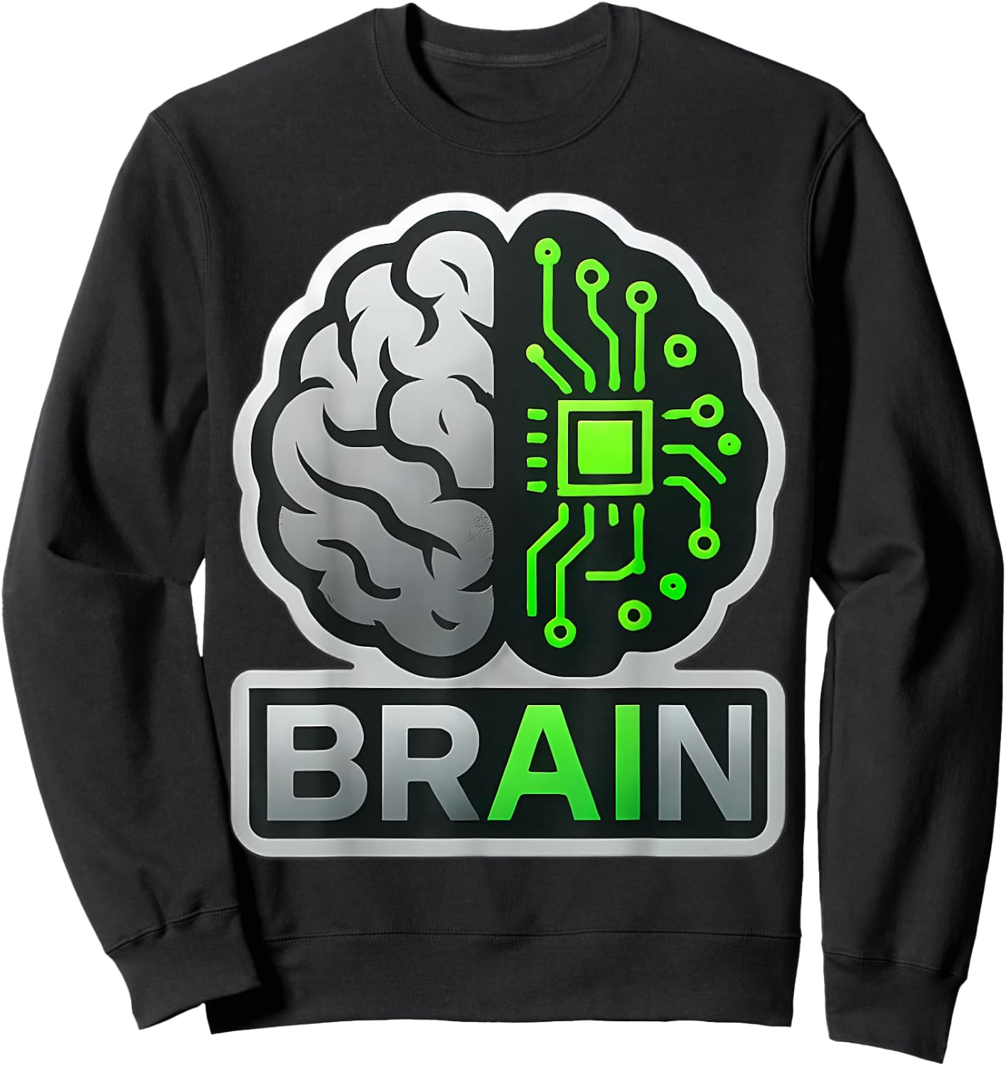 AI Brain Artificial Intelligence Engineer Specialist Coder Sweatshirt - Sweatshirt | Black
