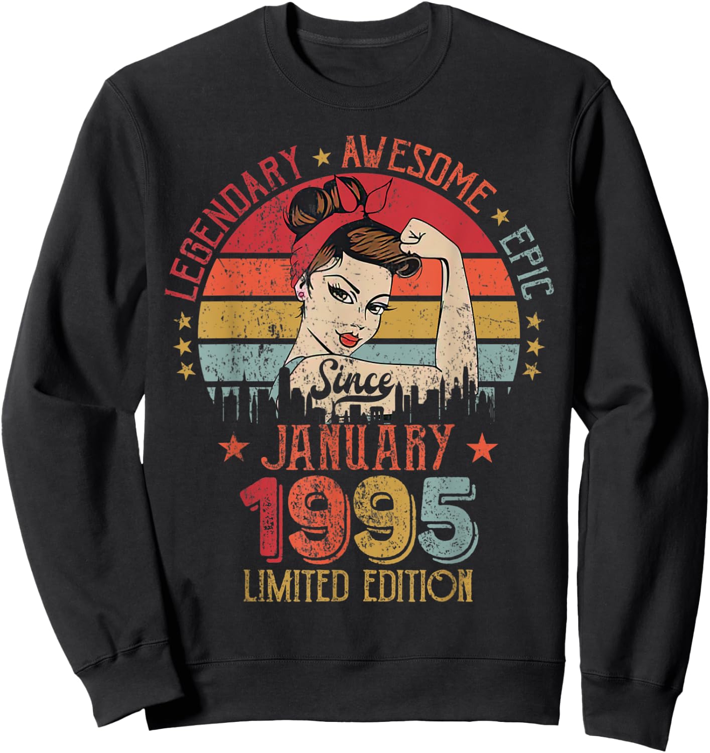 Legendary Awesome Epic Limited Edition Since January 1995 Sweatshirt - Sweatshirt | Black