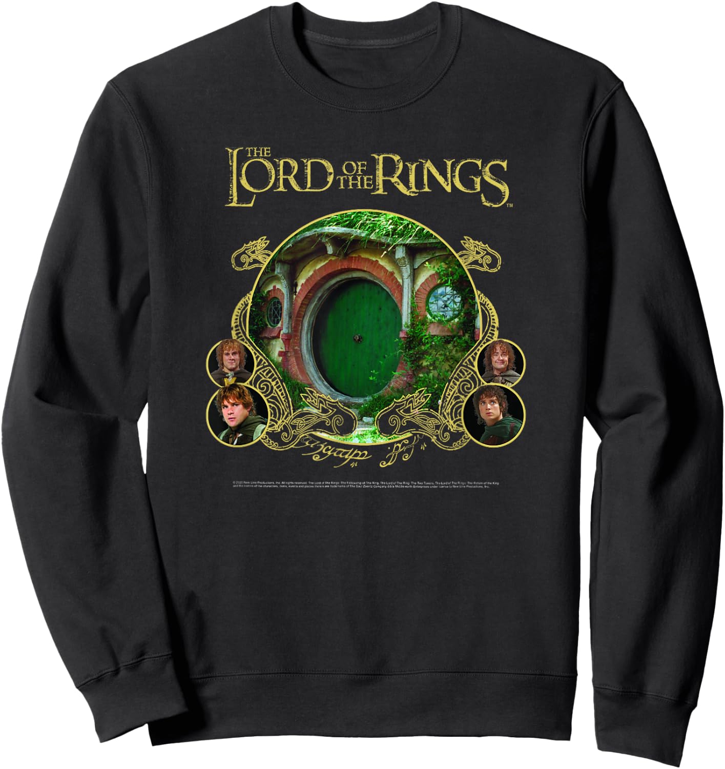 Lord of The Rings Shire Group Poster Sweatshirt - Sweatshirt | Black