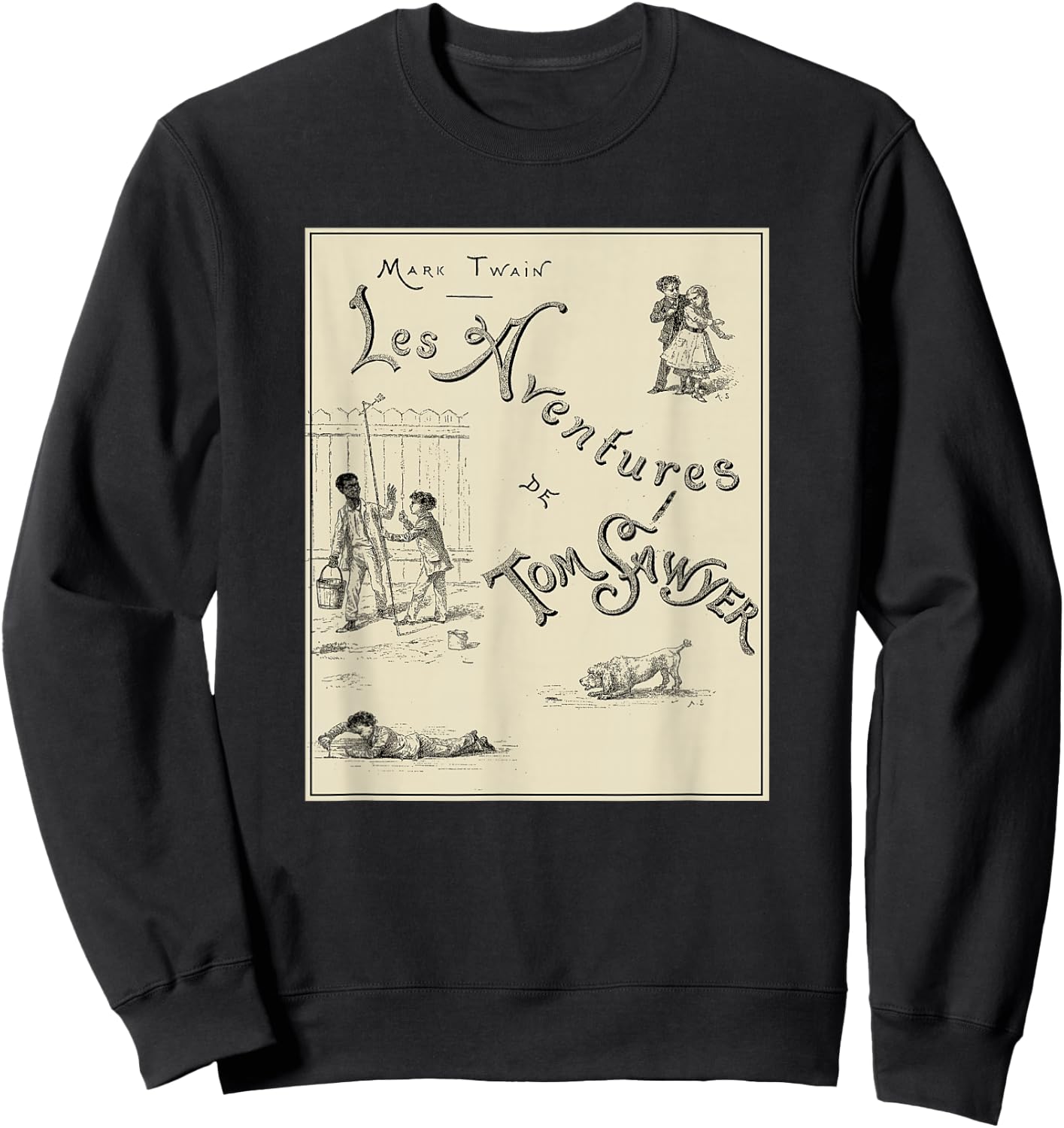 The Adventures of Tom Sawyer - French Poster Sweatshirt - Sweatshirt | Black