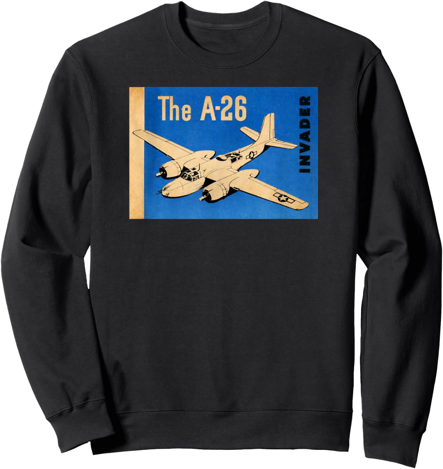 A-26 Invader Twin-Engine WW2 American Aircraft Graphic Sweatshirt - Sweatshirt | Black