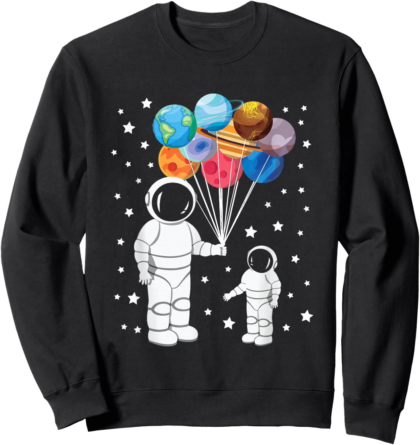 Astronaut Spaceman Funny Space Dwarf Solar System Astronomy Sweatshirt - Sweatshirt | Black