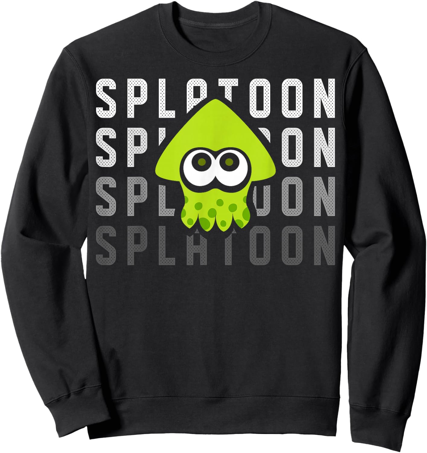 Nintendo Splatoon Gradient Green Squid Graphic Sweatshirt - Sweatshirt | Black