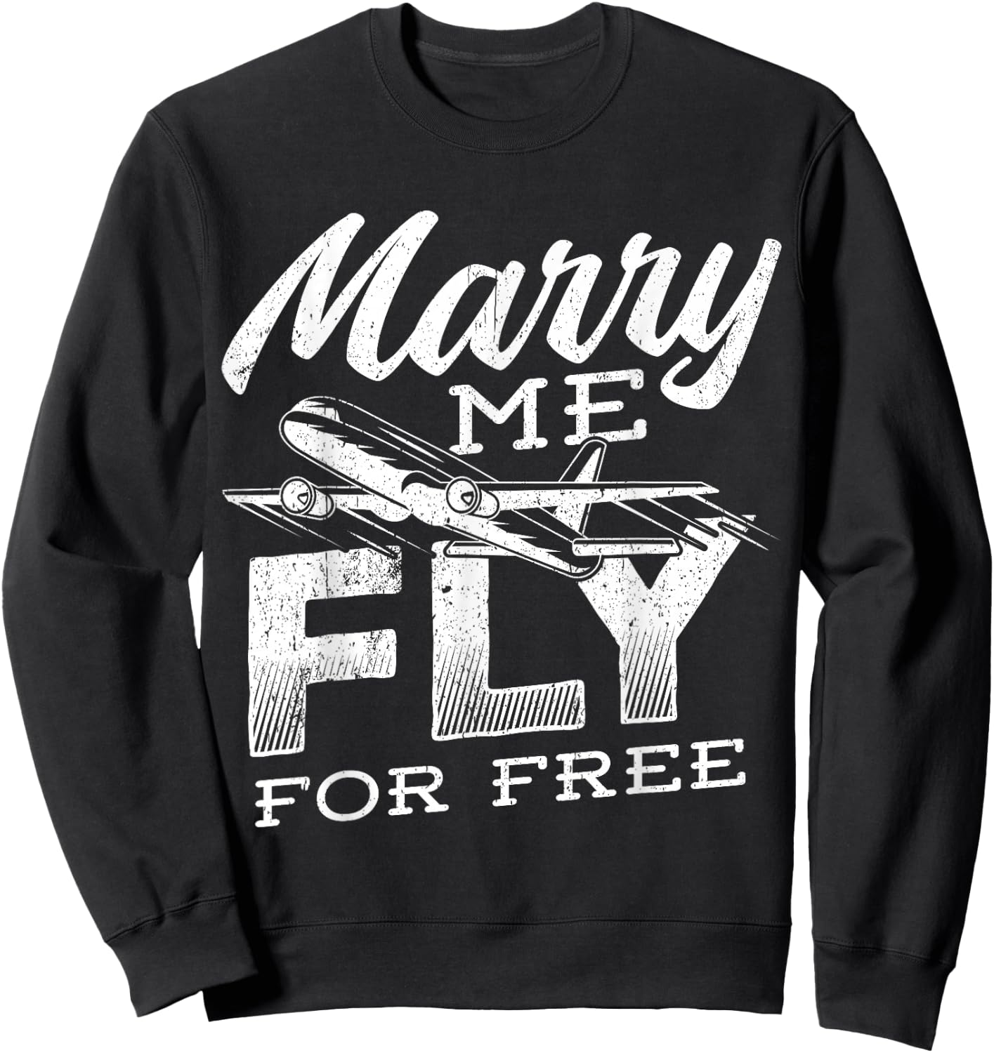 Marry Mich, Fly Free - Airplane Captain Sweatshirt - Sweatshirt | Black