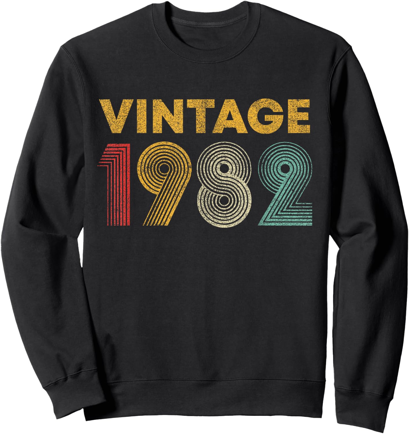 Vintage 1982 43rd Birthday Gift Men Women 43 Years Old Sweatshirt - Sweatshirt | Black