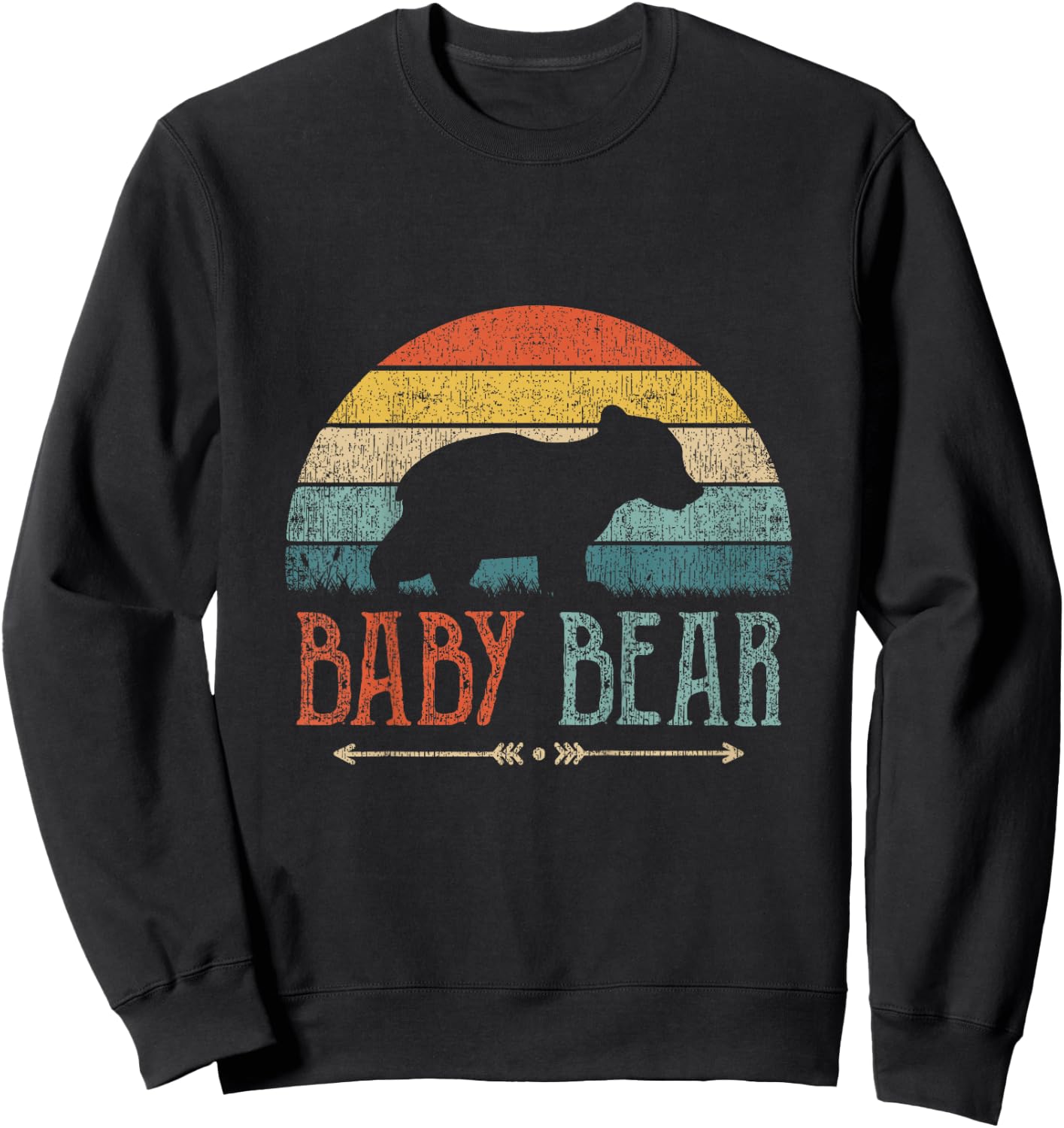 Baby Bear Cute Infant Outfit Small Child Toddler Sweatshirt - Sweatshirt | Black