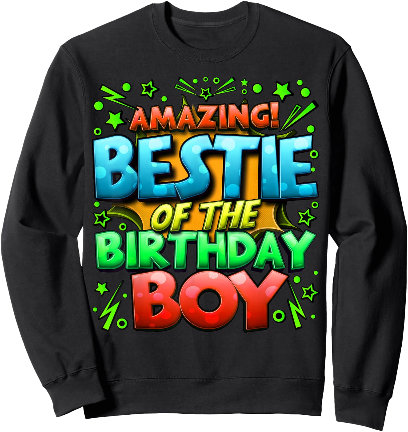 Best Friend of the Birthday Boy Matching Family Bestie Sweatshirt - Sweatshirt | Black