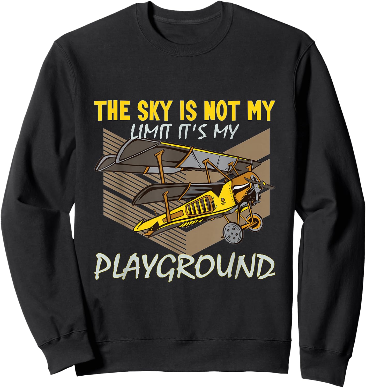 The Sky is not my Limit it's my Playground Pilot Sweatshirt - Sweatshirt | Black