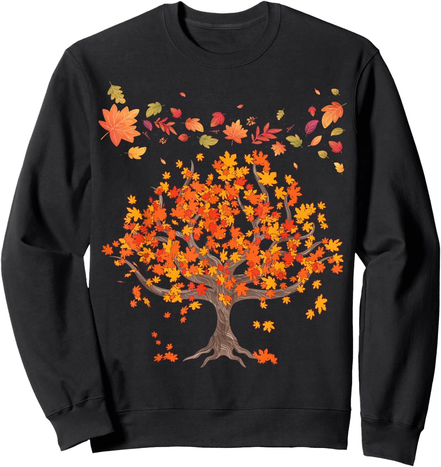 Autumn Lovers Colourful Leaves Natural Autumn Sweatshirt - Sweatshirt | Black