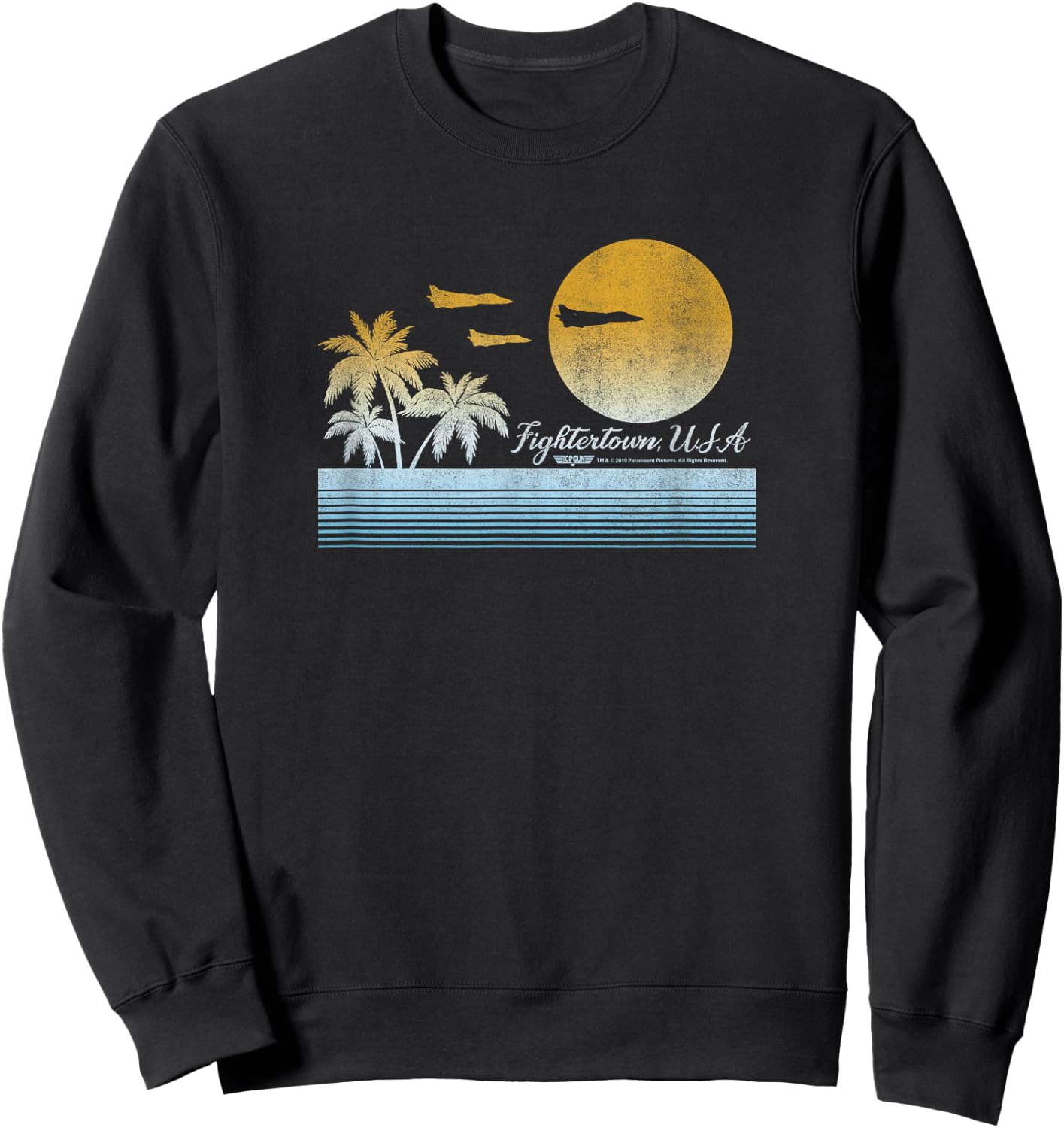 Top Gun Fightertown, USA Sunset Poster Sweatshirt - Sweatshirt | Black