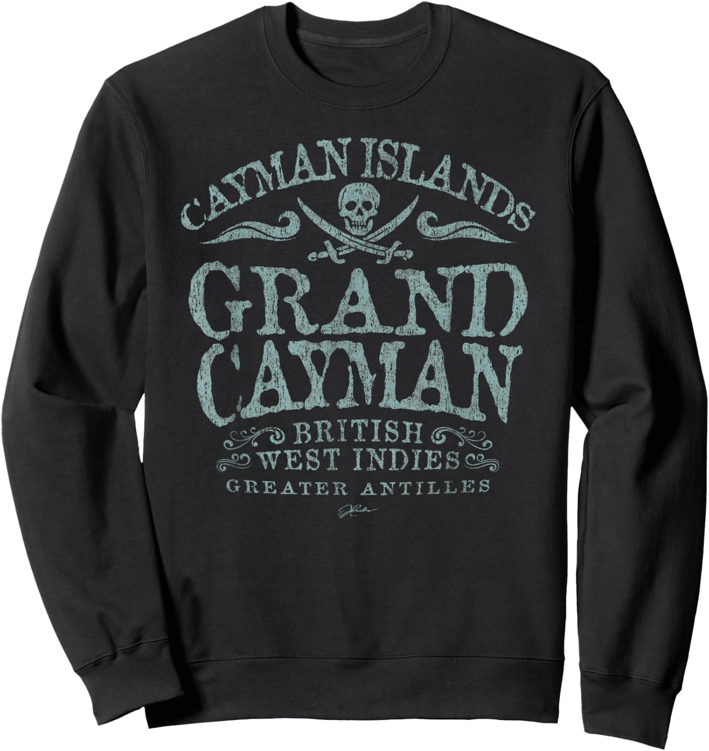 JCombs: Grand Cayman, Cayman Islands, Pirate Sweatshirt - Sweatshirt | Black