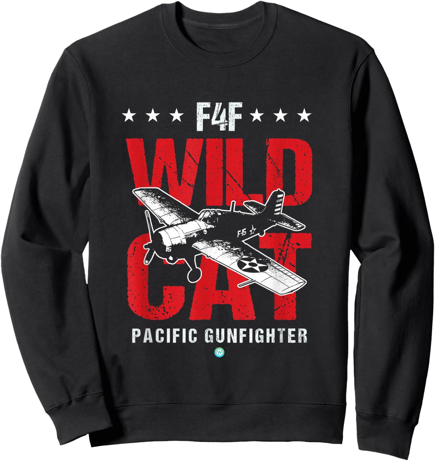 WW2 F4F Wildcat Shirt Vintage Machine Veteran Pilot Gift Sweatshirt - Sweatshirt | Black