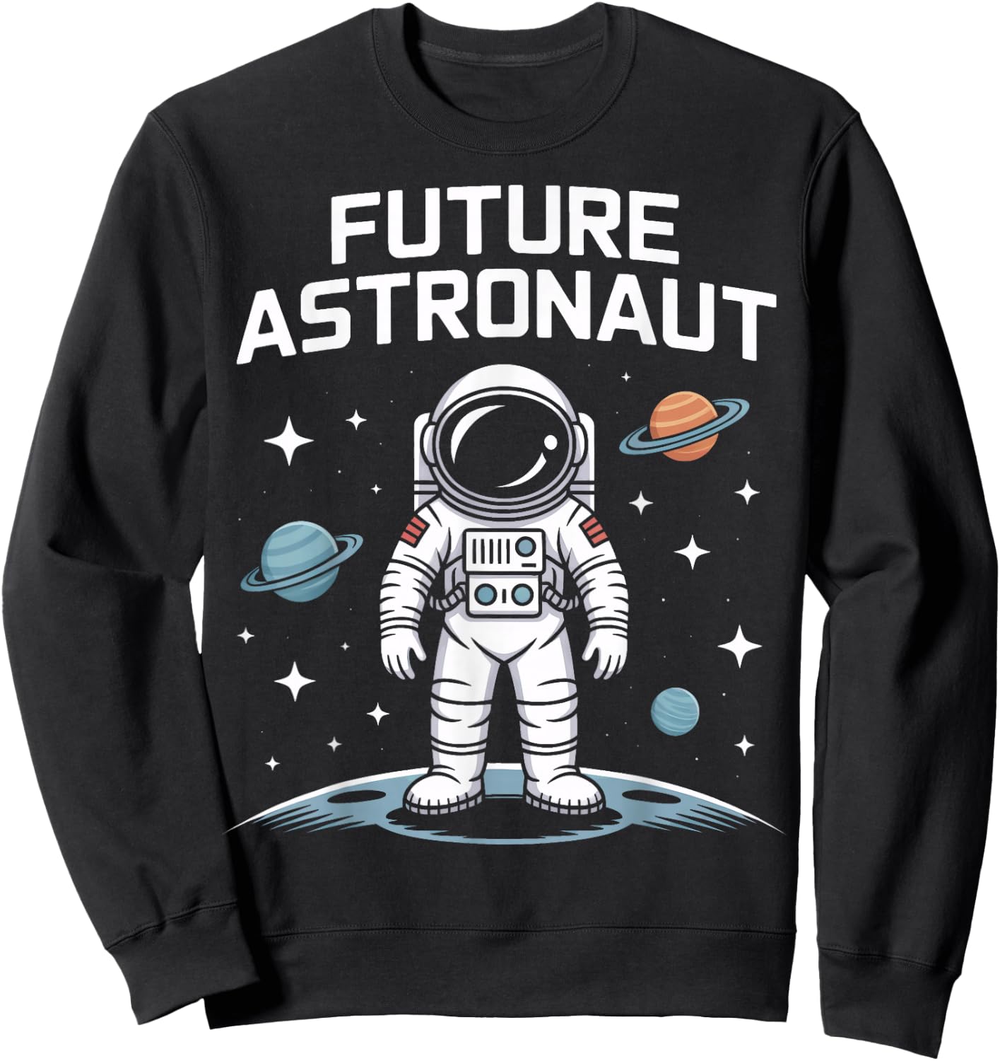 Space Kid Future Astronaut Galaxy Seeker Boys Girls Sweatshirt - Sweatshirt | Black