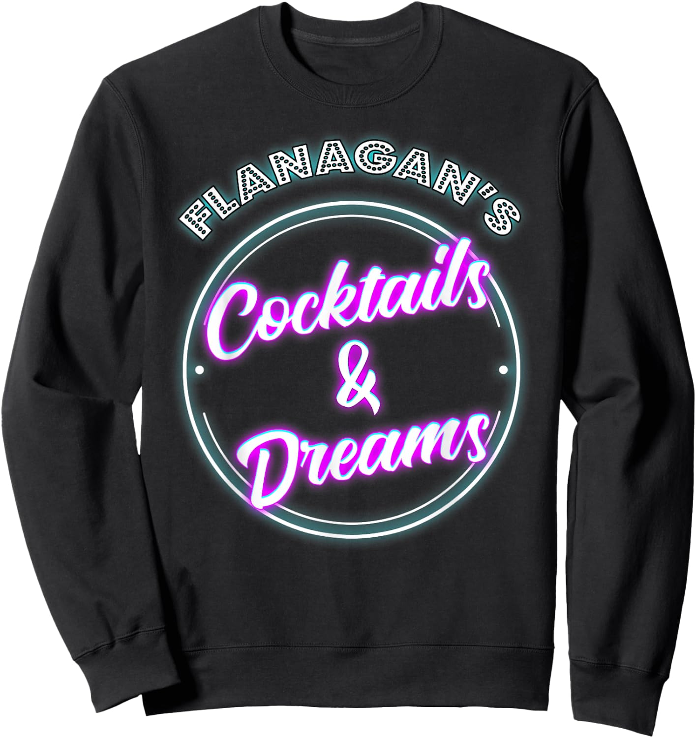 Retro Flanagan's Cocktail and Dreams Pub Owner Wine Drinker Sweatshirt - Sweatshirt | Black