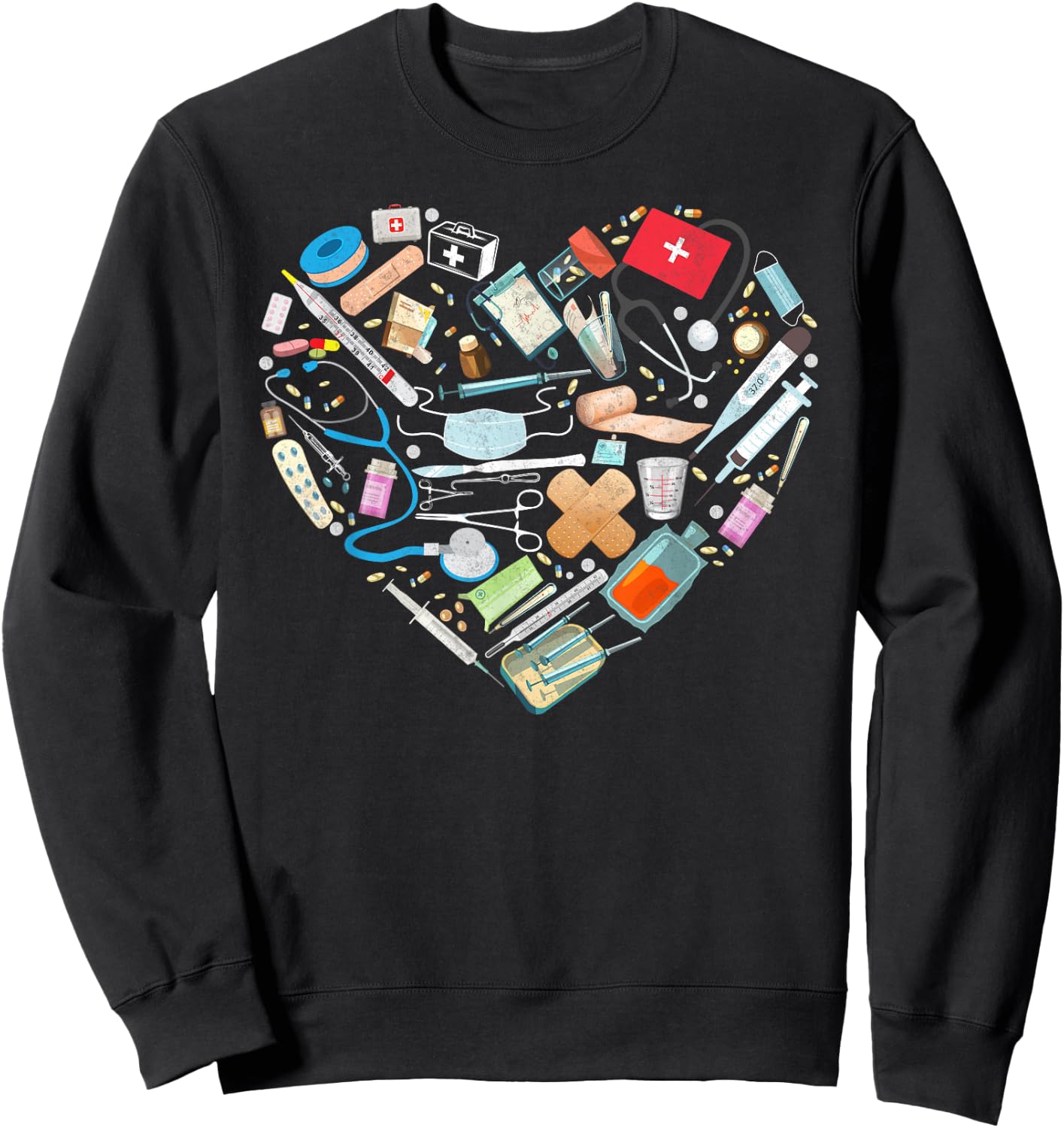 Certified Medical Assistant Heart Nurse Doctor CMA Sweatshirt - Sweatshirt | Black