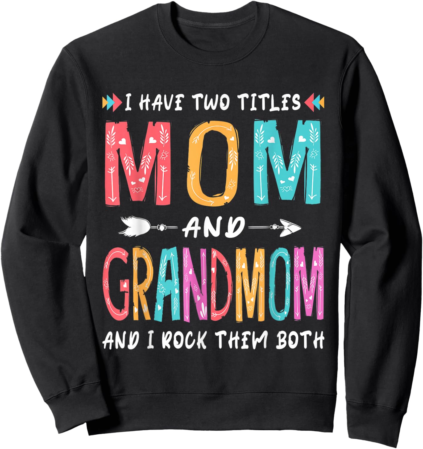 I Have Two Titles Mom And Grandmom Mother's Day Gift Sweatshirt - Sweatshirt | Black