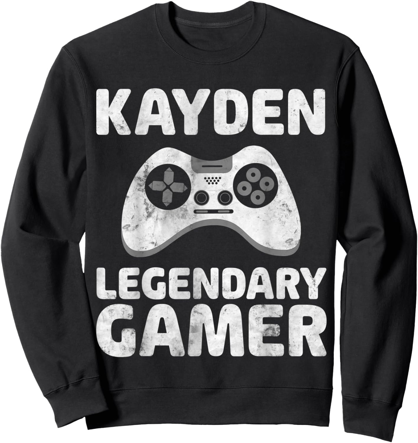 Personalized Legendary Gamer Shirt Kayden Name Video Gamer Sweatshirt - Sweatshirt | Black