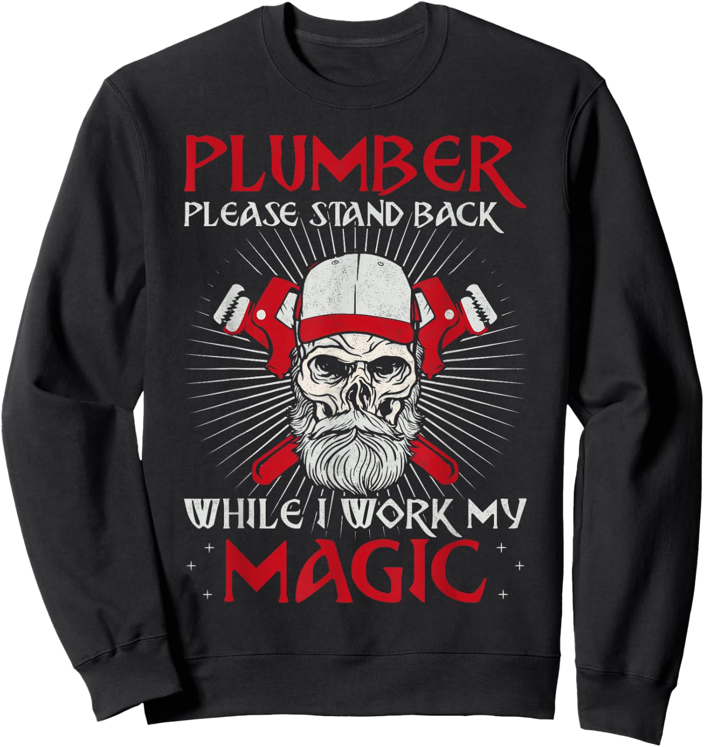 Plumbing Plumber Vintage Plumber Please Stand Back While I Sweatshirt - Sweatshirt | Black