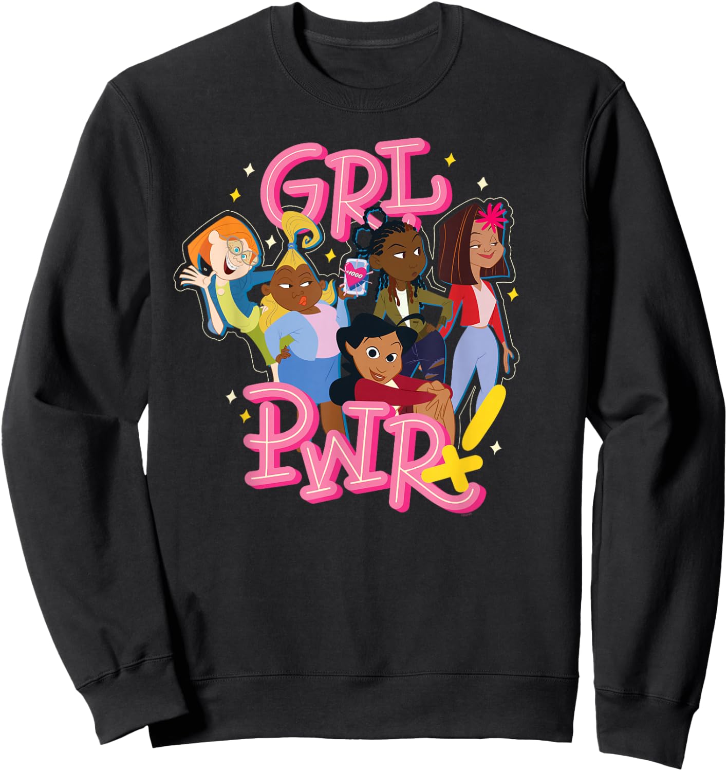 Disney Proud Family GRL PWR Girl Power Besties Sweatshirt - Sweatshirt | Black