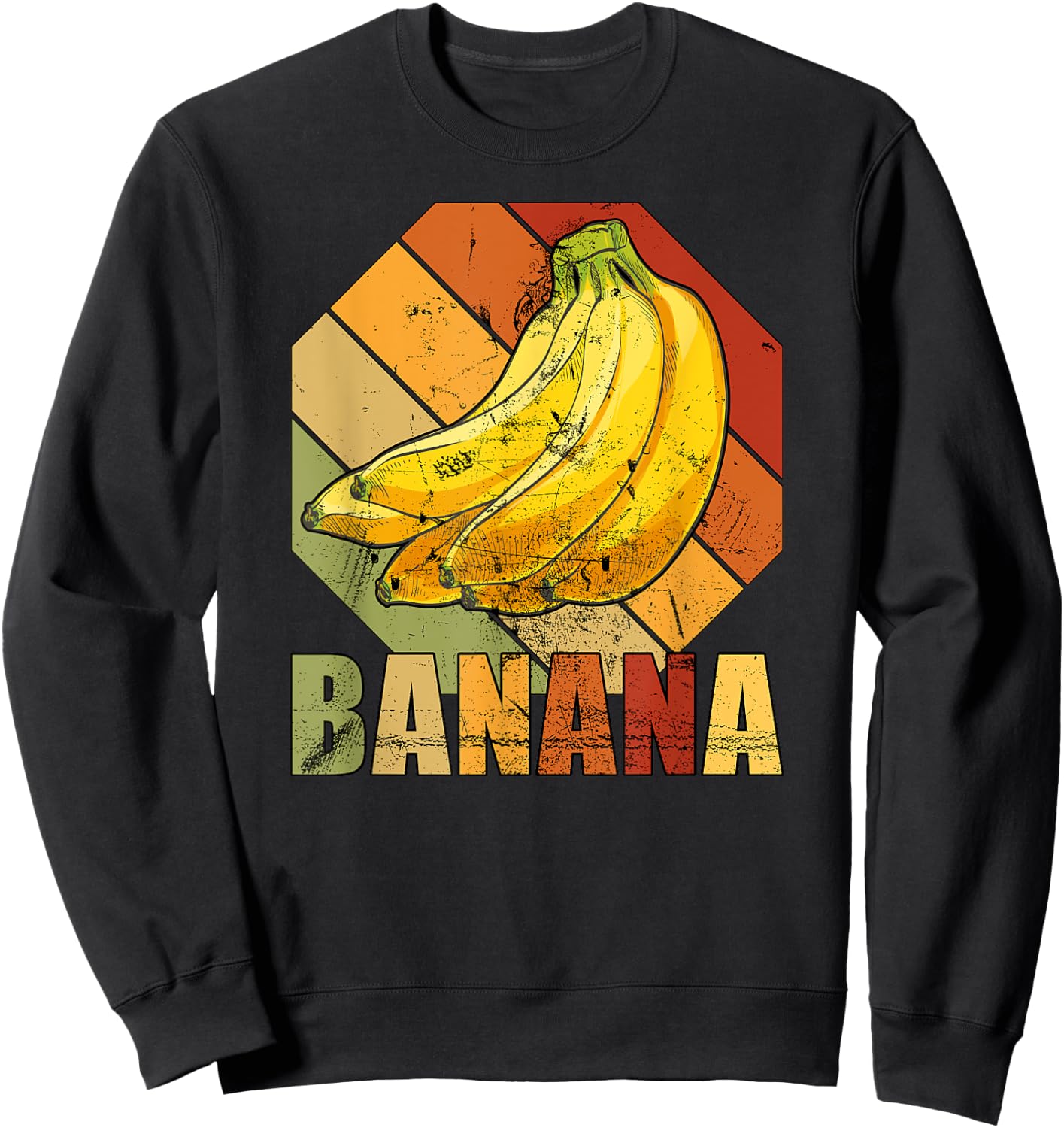 Retro banana banana Sweatshirt - Sweatshirt | Black