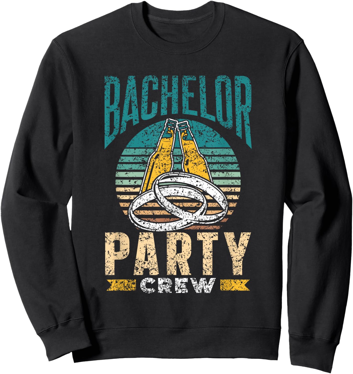 Bachelor Party Crew Groom Bride Team Sweatshirt - Sweatshirt | Black