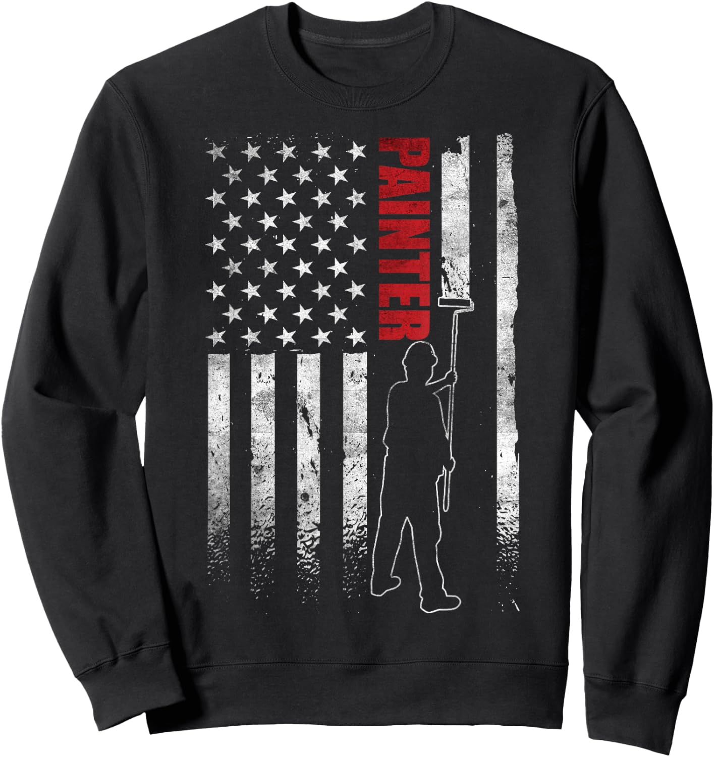 Painter Apparel Fathers Day American Painter House Painter Sweatshirt - Sweatshirt | Black