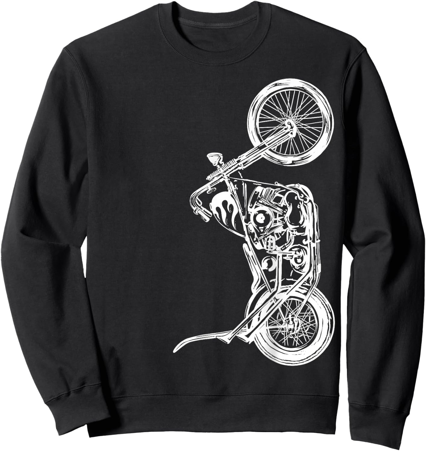 Chopper - Knucklehead - Panhead - Shovelhead Motorcycle Sweatshirt - Sweatshirt | Black