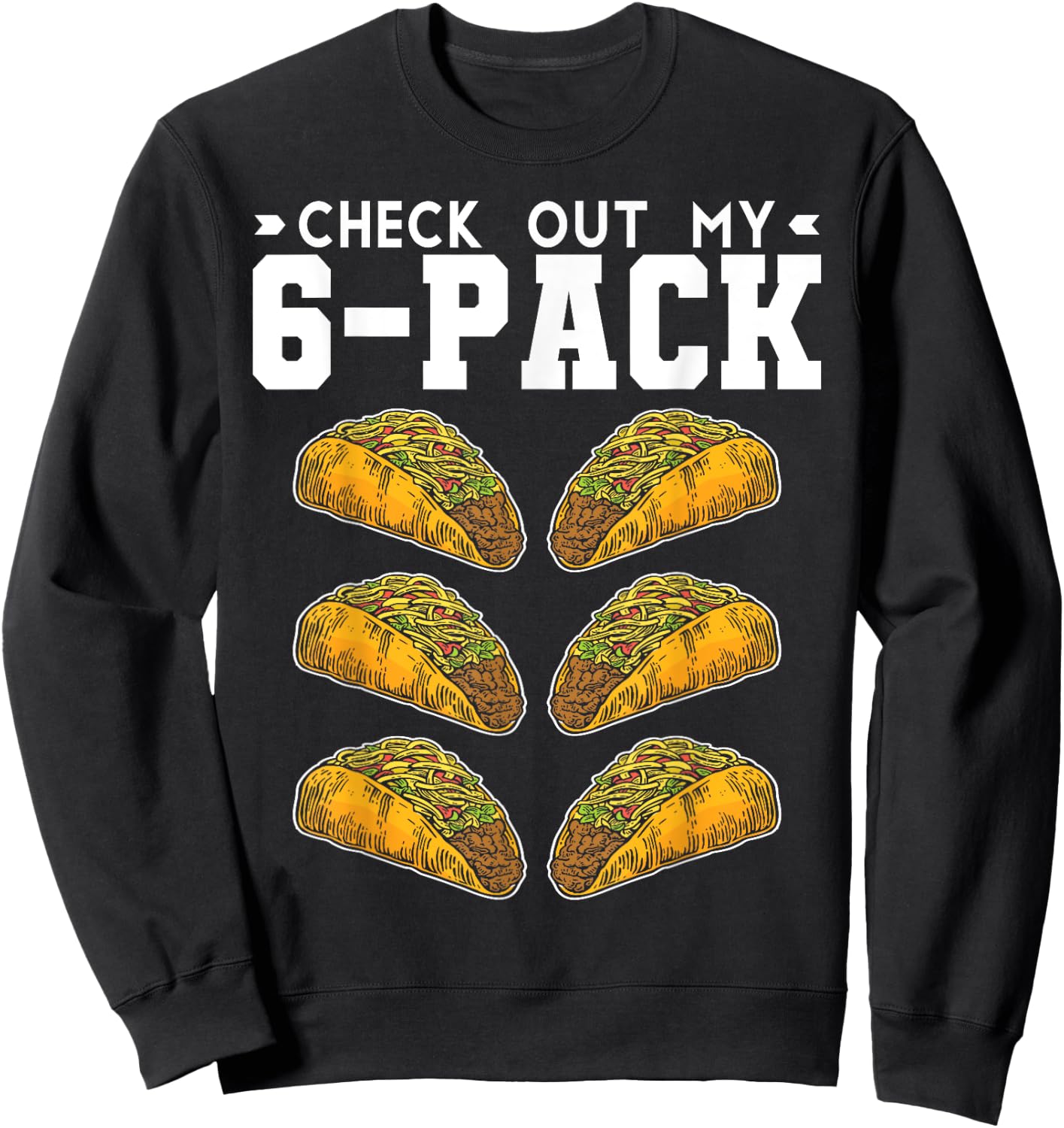 Tacco Junk Food Tacco, Pack of 6 Sweatshirt - Sweatshirt | Black