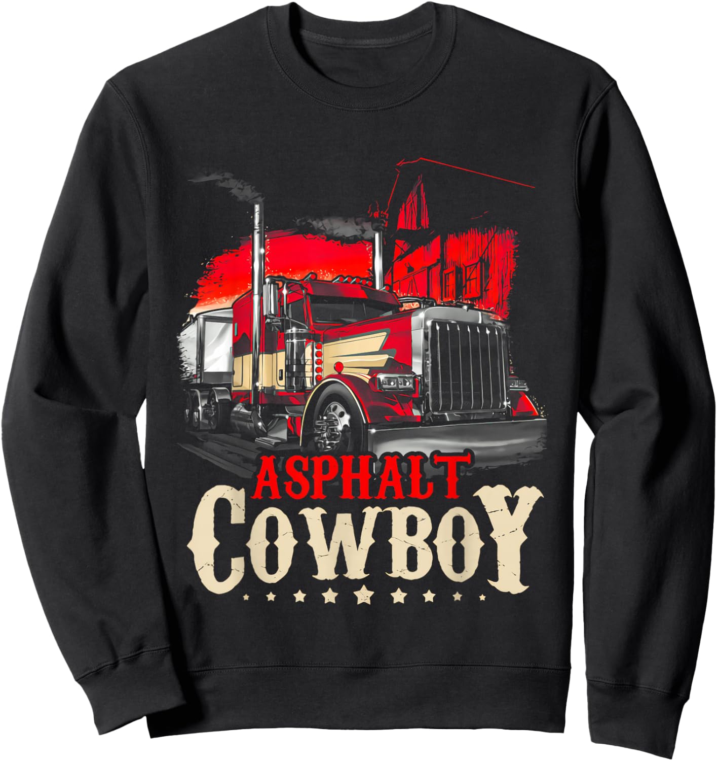 Asphalt Cowboy Trucker Sweatshirt - Sweatshirt | Black