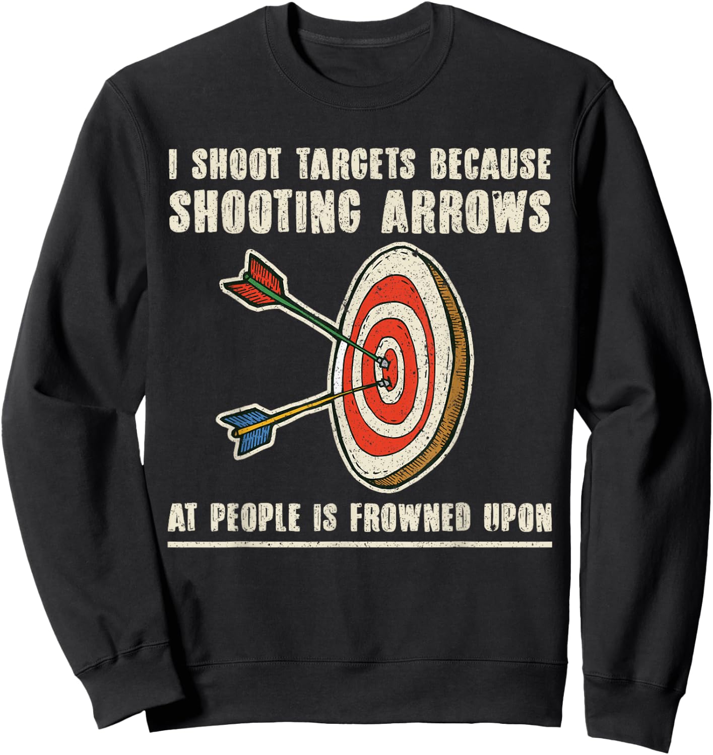 Archery Archer - Funny Bowman Bow Archer Small Sweatshirt - Sweatshirt | Black