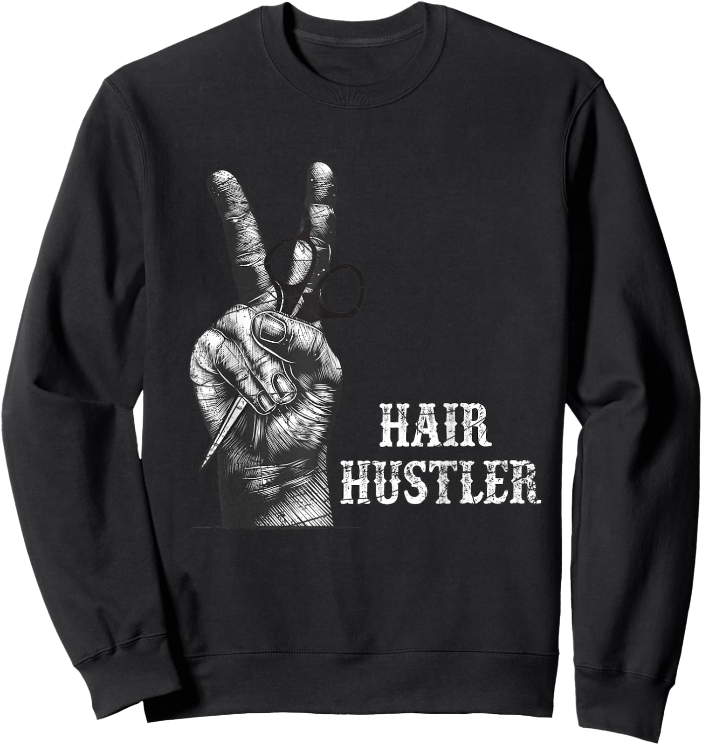 Hairdresser Cosmetology Barber Gift Hairstylist Sweatshirt - Sweatshirt | Black