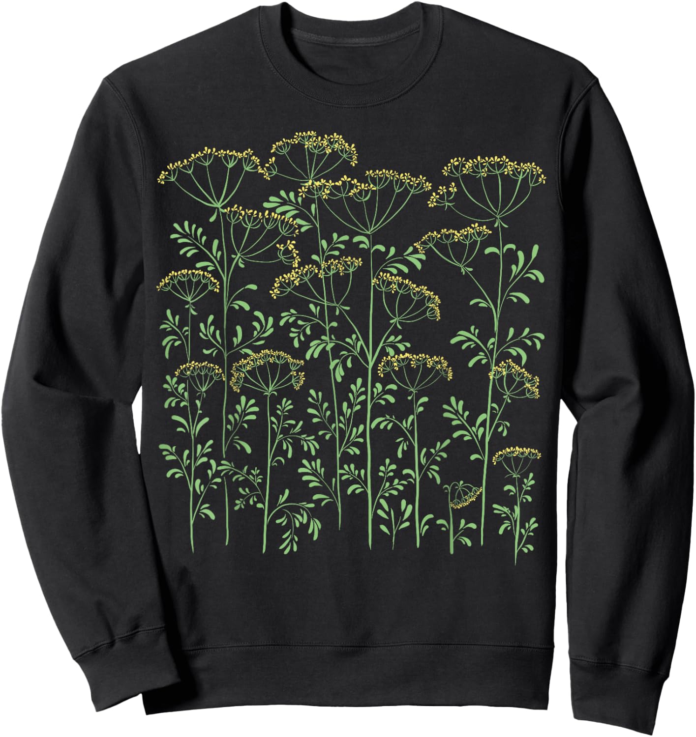 Made in Ukraine Shirts by Alice Ron Dill Ukrop Ukraine Food Ukrainian Vyshyvanka Botanical Sweatshirt - Sweatshirt | Black